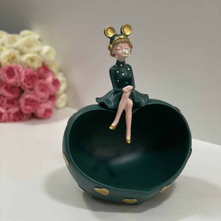 Конфетница Девочка Bubble Gum сердце KF 03-14 СН16 (изумрудный)